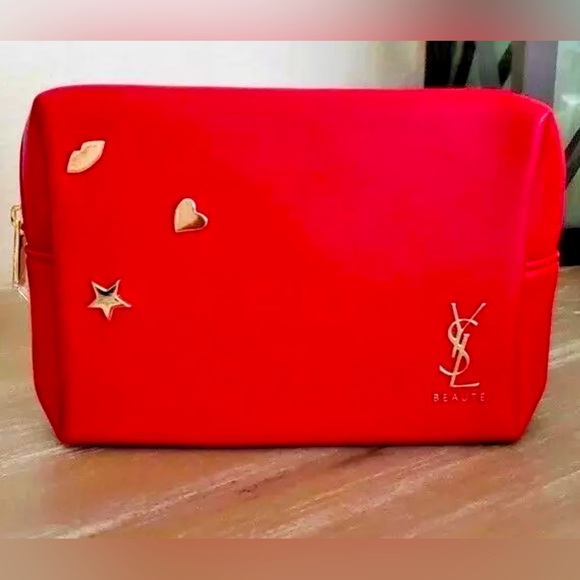 Yves Saint Laurent Handbags - Yves Saint Laurent bundle Beaute leather cosmetic bag and night serum, Brand New